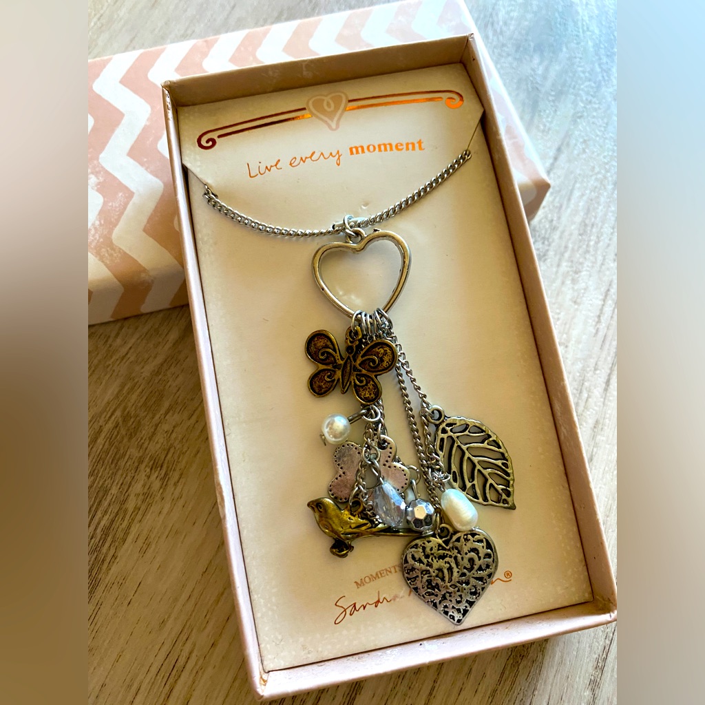 4/$10 Heart & Butterfly Charm Necklace